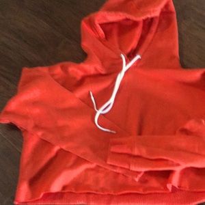 Cropped orange hoodie